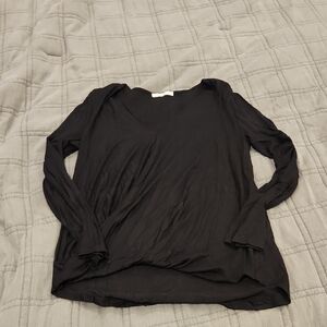 Haute Society Black Long Sleeve Top Size M!